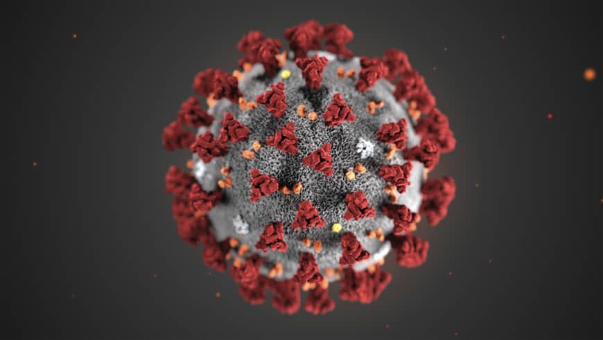 hình ảnh virus corona qua kính màu