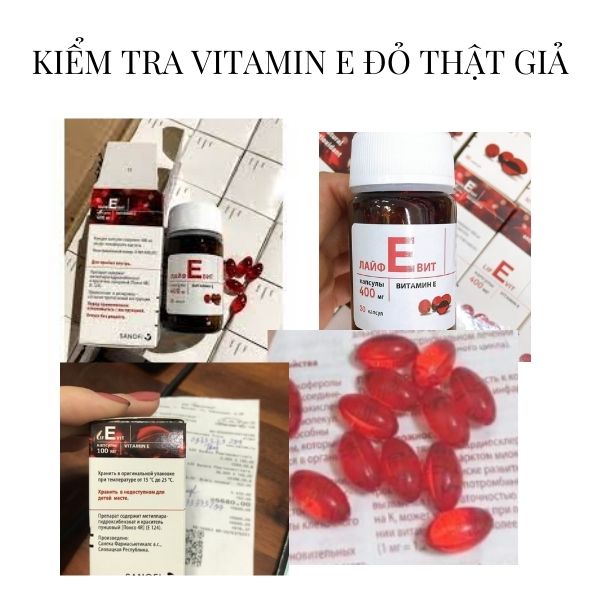 Cách kiểm tra vitamin e đỏ hàng thật hàng giả