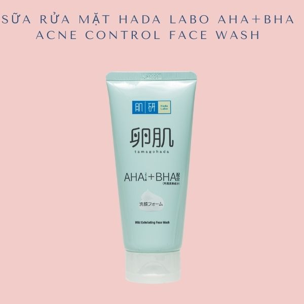 Sữa rửa mặt Hada Labo AHA+BHA Acne Control Face Wash